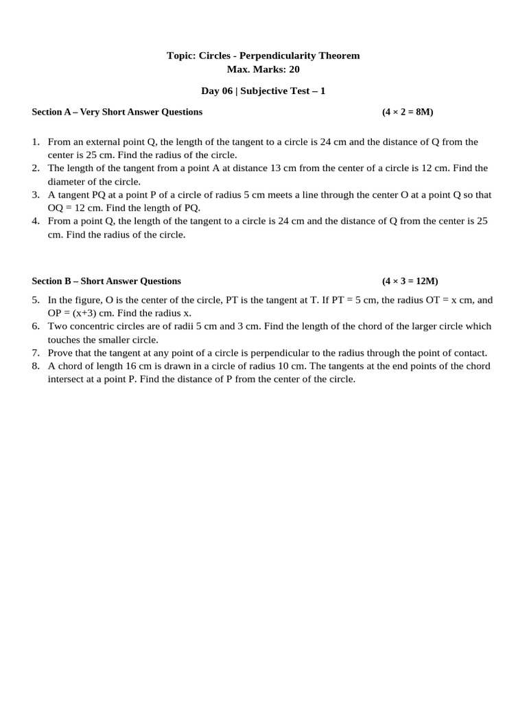 29_Nov_Day06_Circles | PDF | Circle | Perpendicular