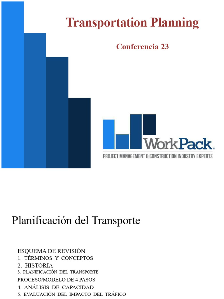 Conferencia 23. Fundamentos de La Planificación Del Transporte | PDF ...