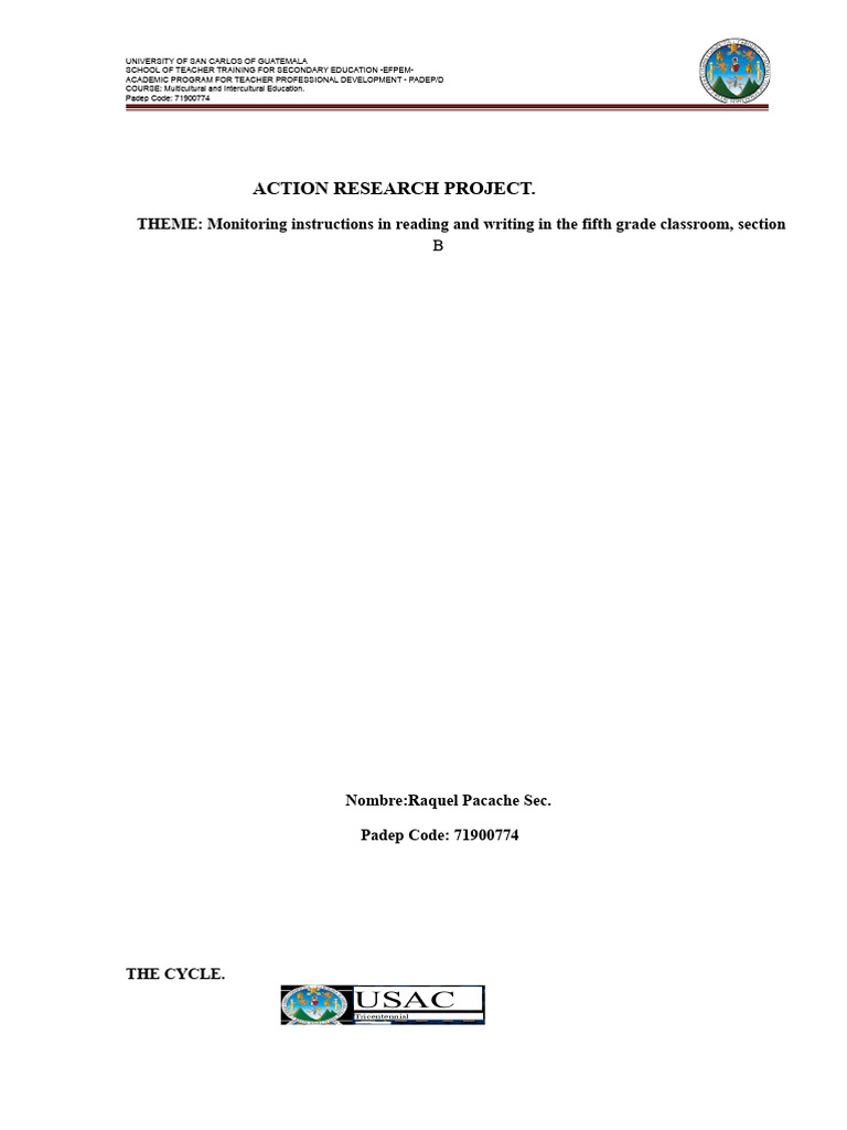 Action Research Professional Development | PDF | Teachers | Literacy