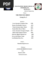 Manufacturing Process Sheet Overview | PDF