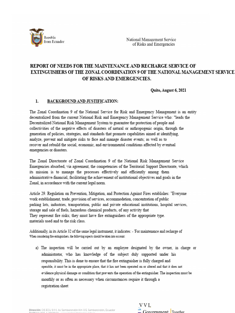 Fire Extinguisher Recharge Needs Report 2021 | PDF | Emergency ...