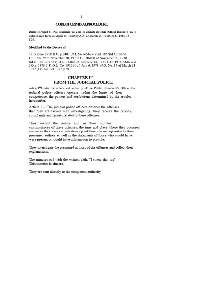 Code of Criminal Procedure Overview | PDF | Prosecutor | Criminal ...