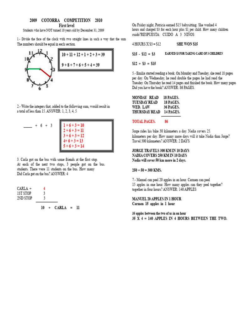4 Exercises-With-Answers-Parrot First-Level 4th 2009 2010 | PDF ...
