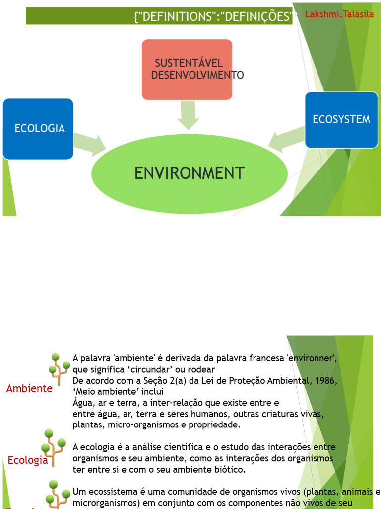 Definições de Ecologia e Ecossistemas | PDF | Ambiente natural ...