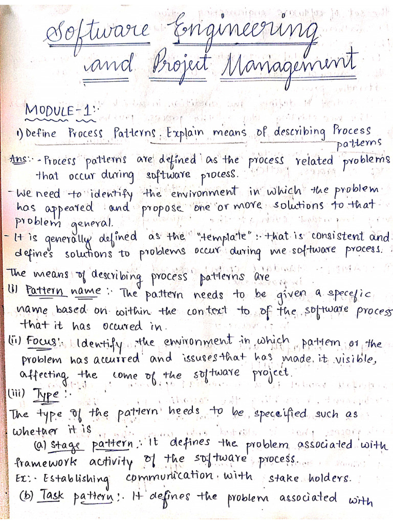 SE and PM Module Wise Test Paper Questions and Answers | PDF