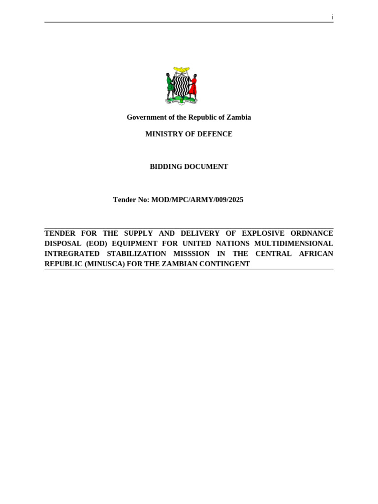SOLICITATION DOCUMENT FOR EOD | PDF | Bomb Disposal | Specification ...