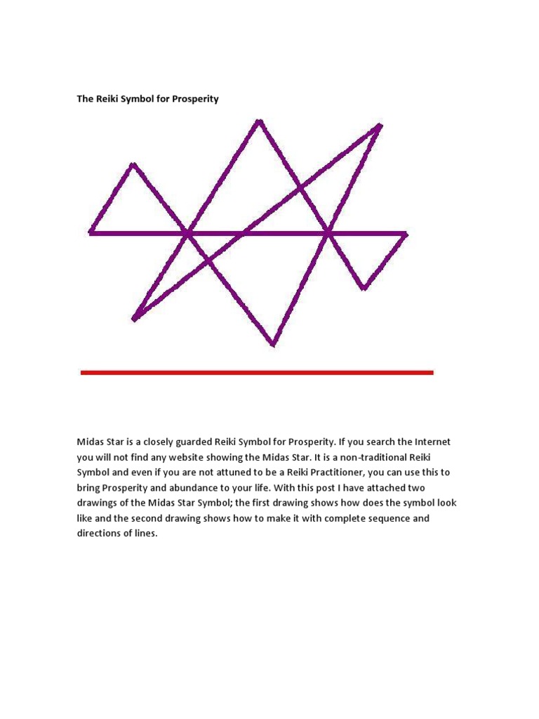 Midas Star: Reiki Symbol for Prosperity | PDF | Home & Garden | Art