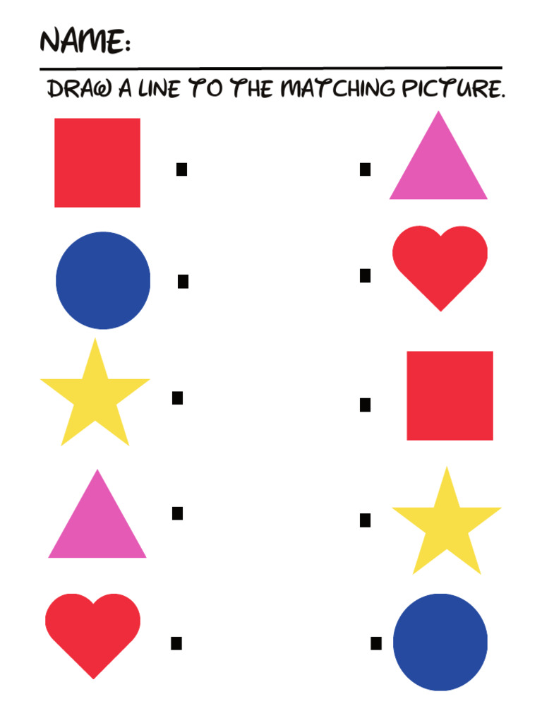 Picture Matching Activity Worksheet | PDF