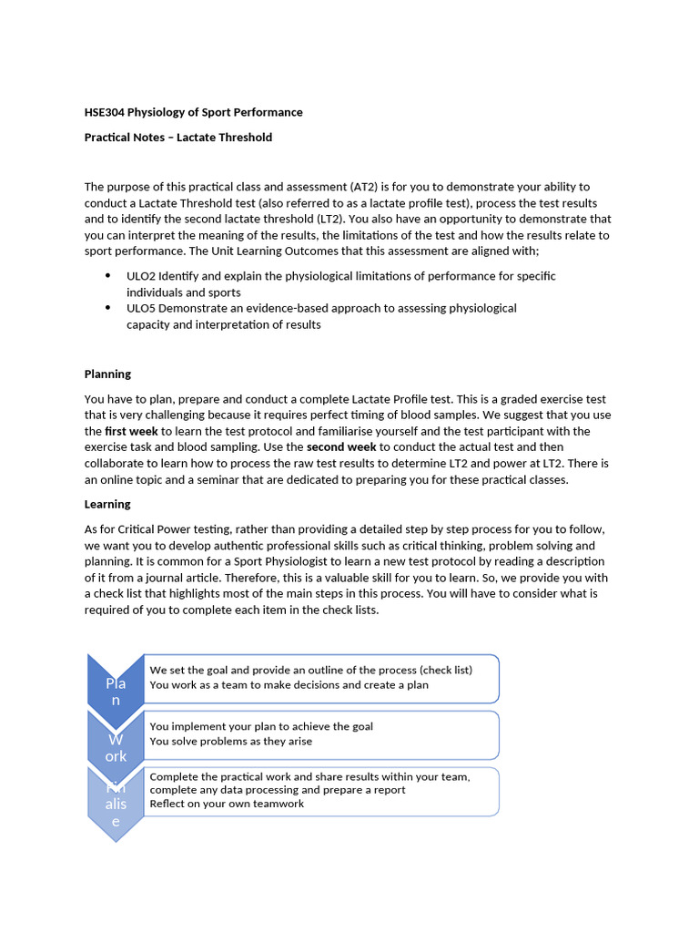 Lactate Threshold Testing Guide | PDF | Cognition