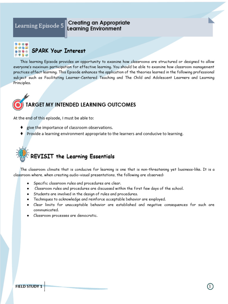 Classroom Management for Effective Learning | PDF | Learning ...