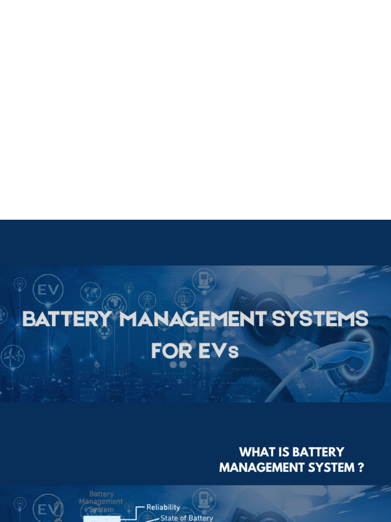 Battery Management Systems for EVs | PDF | Electric Vehicle | System On ...