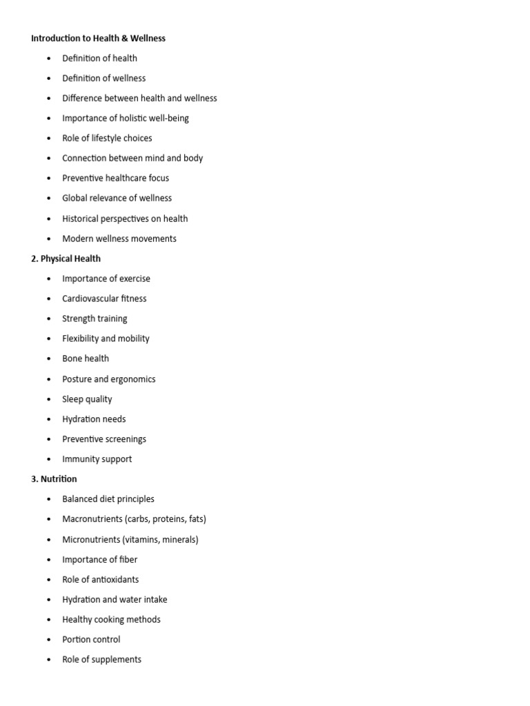 Health and Wellness | PDF | Physical Fitness | Mental Health