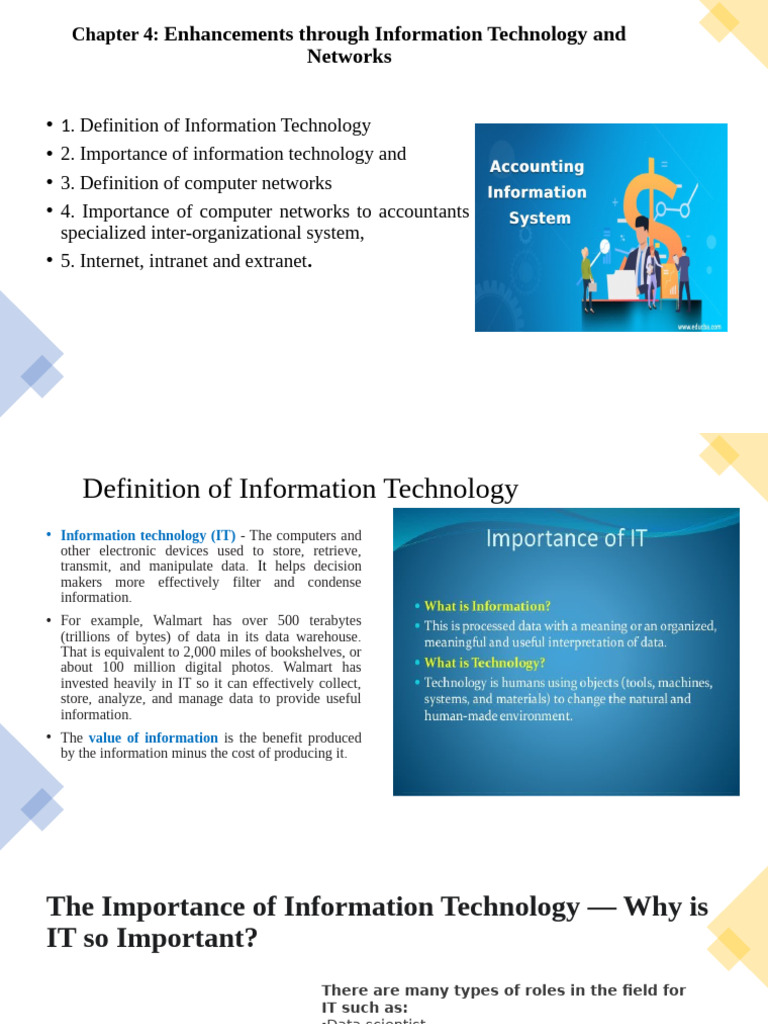 Chapter - 4 Information Technology and Networks | PDF | Computer ...