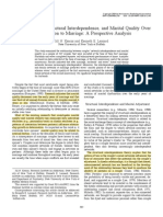 Social Networks, Structural Interdependence, and Marital Quality Over The Transition To Marriage: A Prospective Analysis