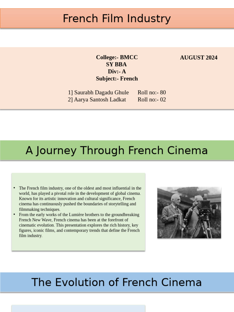 Overview of the French Film Industry | PDF | Cinema Of France