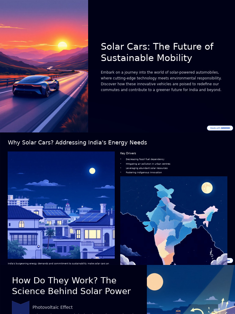 Solar Cars The Future of Sustainable Mobility | PDF | Solar Power ...