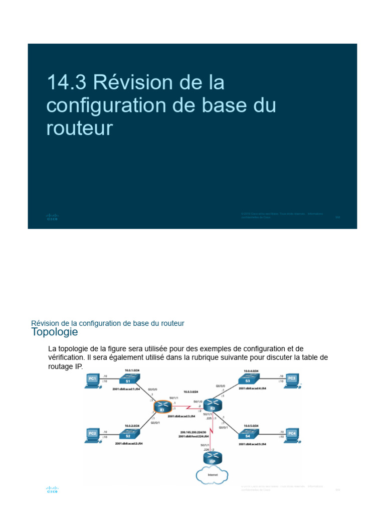 Configuration de base du routeur Cisco | PDF | Routage | Adresse IP