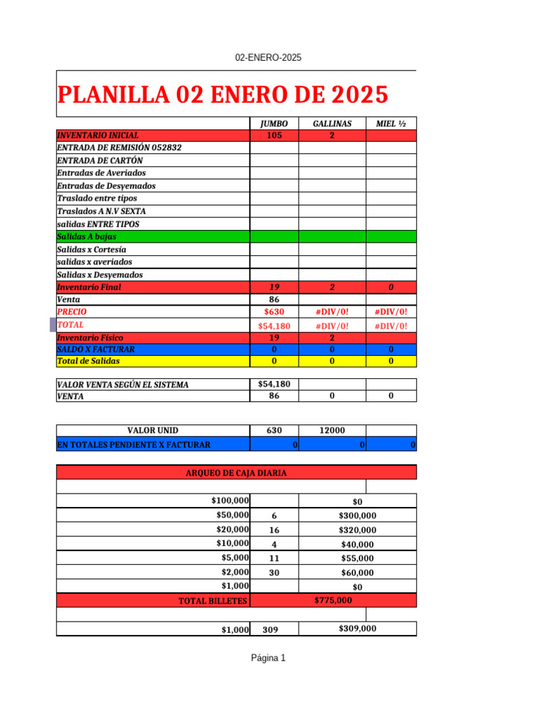 01-Planilla Enero 2025 | PDF