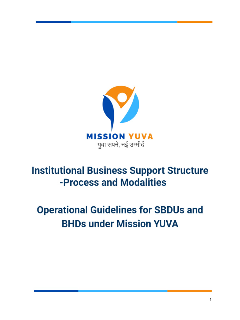 Mission YUVA: Business Support Guidelines | PDF | Performance Indicator ...