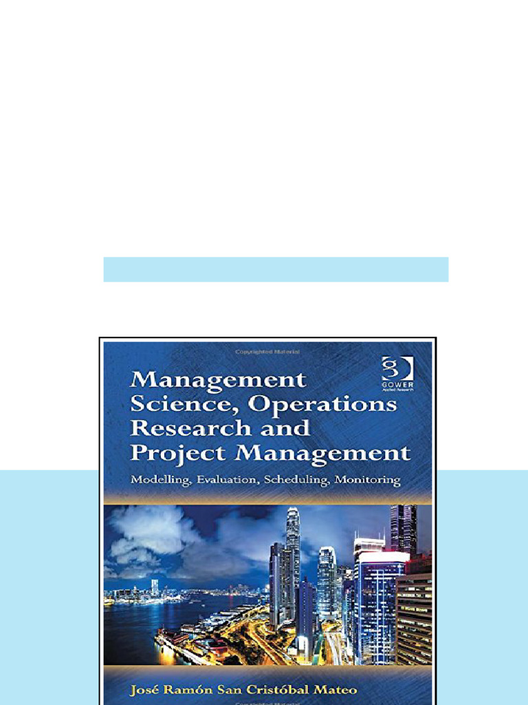 Management Science Operations Research And Project Management Modelling ...