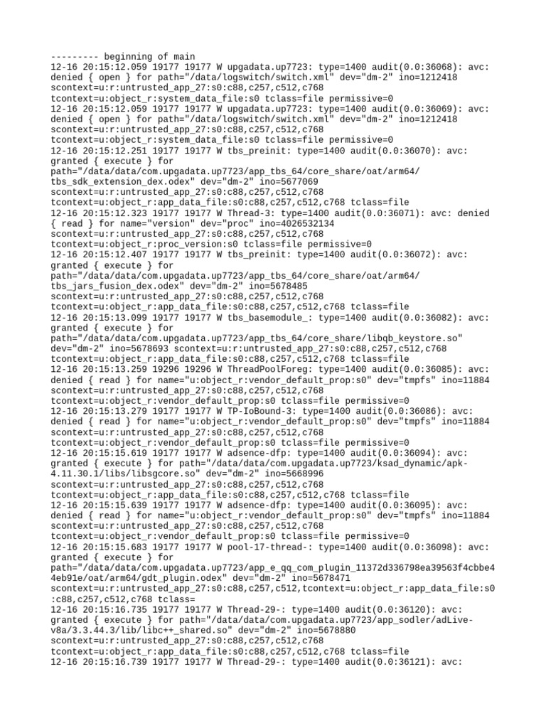 Android App Security Audit Logs | PDF | Computing