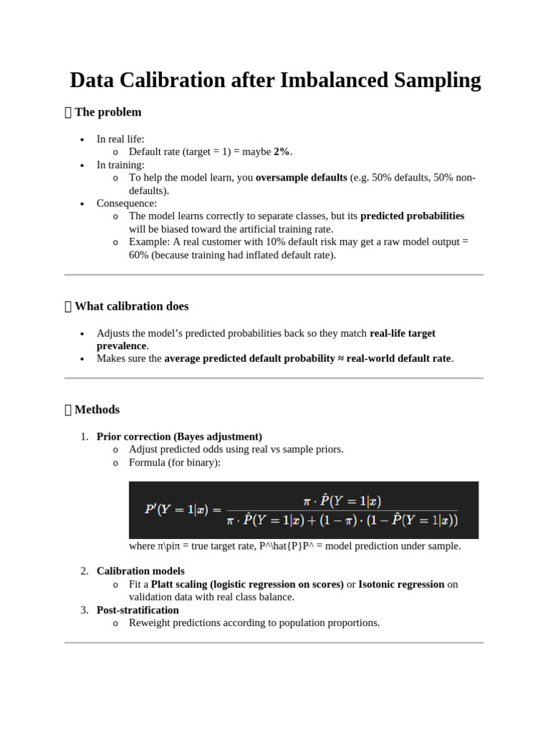 Data Calibration for Imbalanced Sampling | PDF