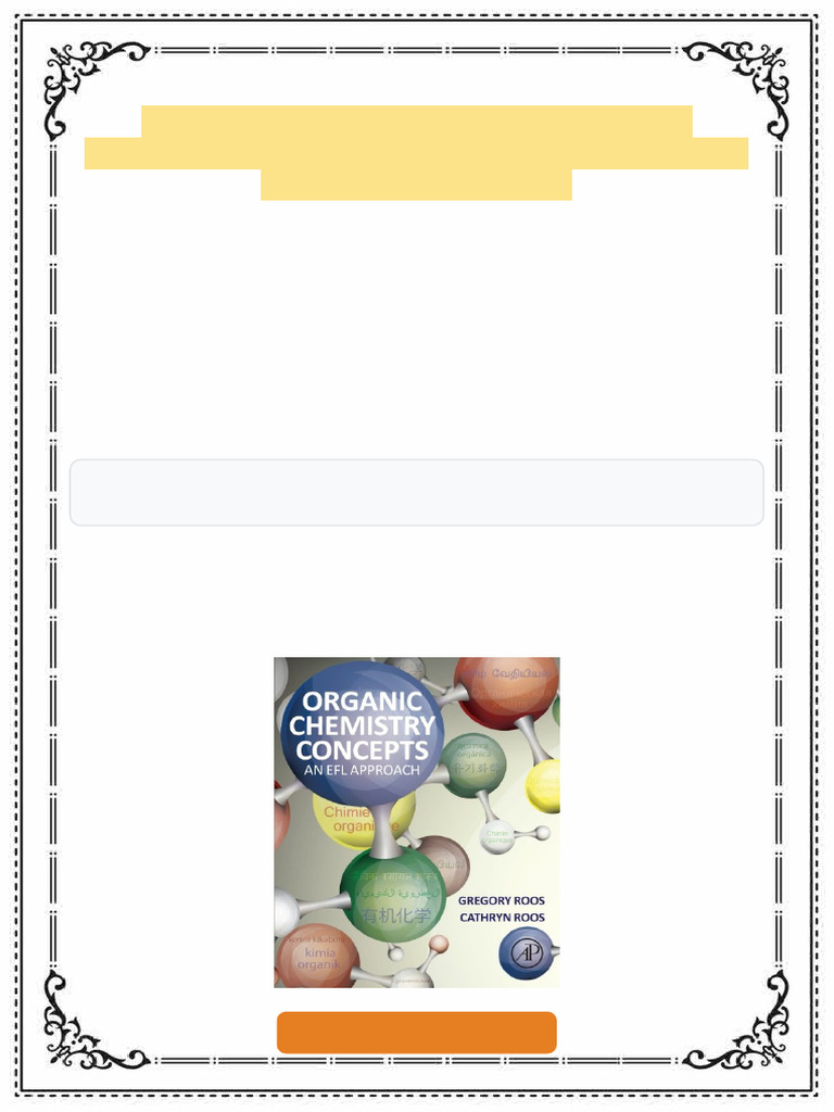 Organic Chemistry Concepts An EFL Approach 1st Edition Gregory Roos ...