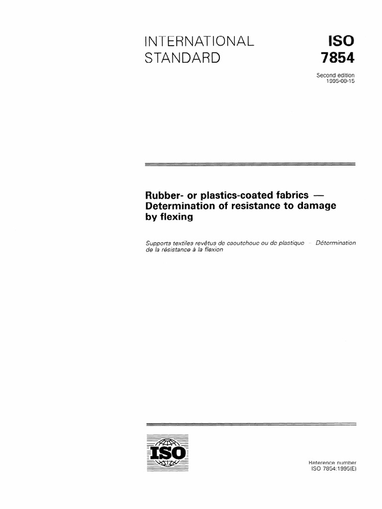 ISO 7854:1995 Flexing Resistance Test | PDF | International ...