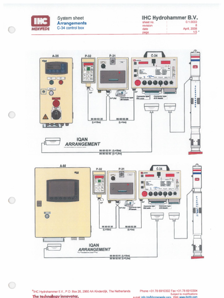 Ihc-Marteau Hydraulique-s280k-Control Box C34-System Sheet Arrangemen | PDF