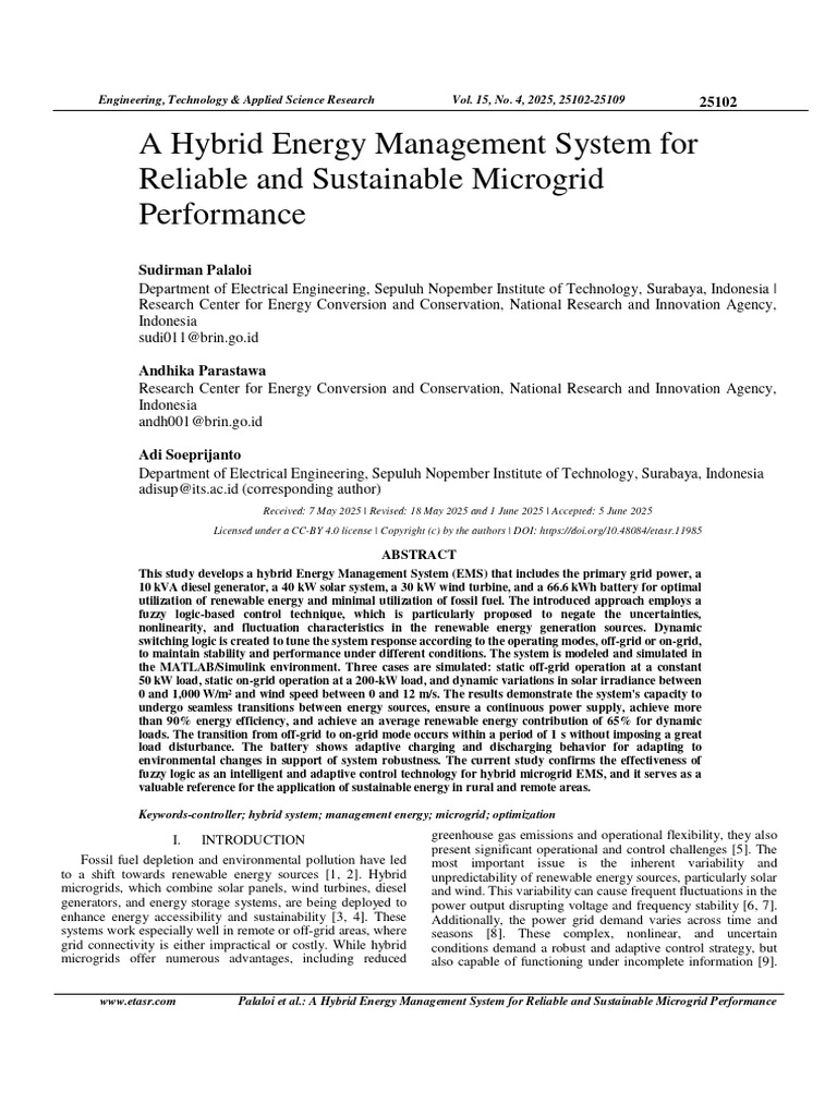 Hybrid Energy Management for Microgrids | PDF | Distributed Generation ...