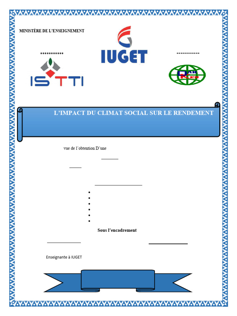 Impact du climat social sur le rendement | PDF