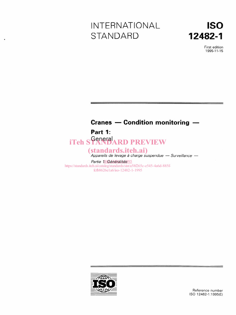 ISO 12482 1 1995 Condition Monitoring | PDF | International ...