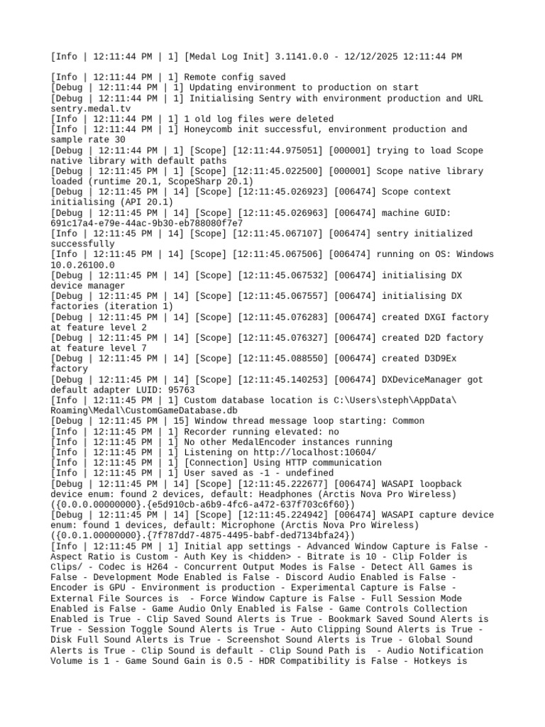 Medal Log Initialization Report | PDF | Scope (Computer Science) | File ...