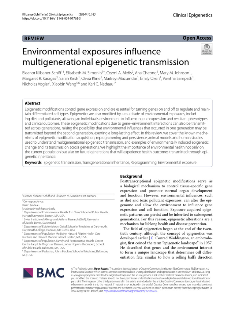 s13148-024-01762-3 | PDF | Epigenetics | Dna Methylation