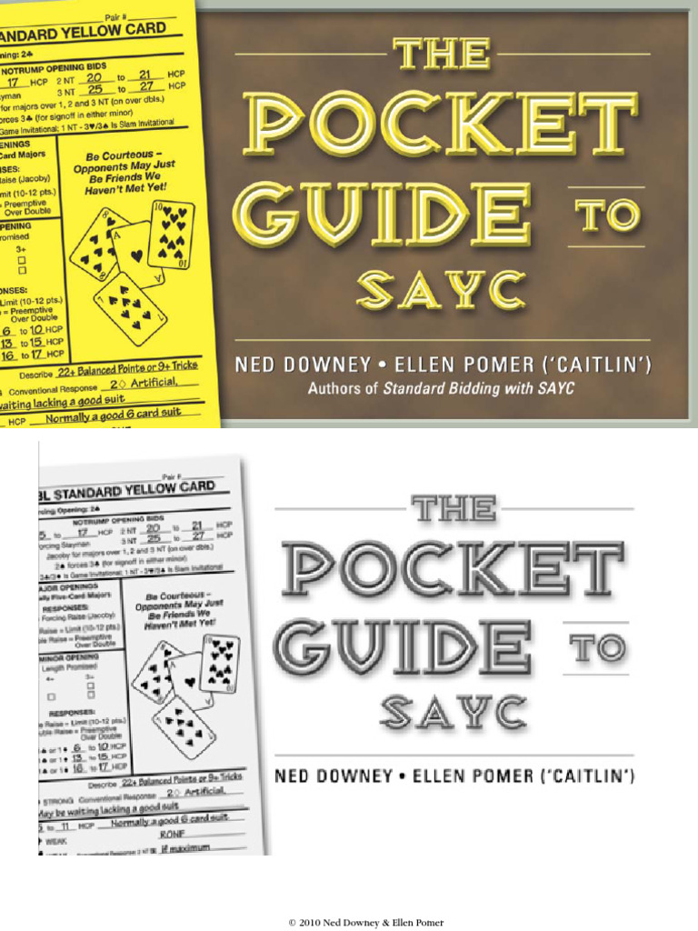 9781554941551_PocketGuideToSAYC | PDF | Contract Bridge