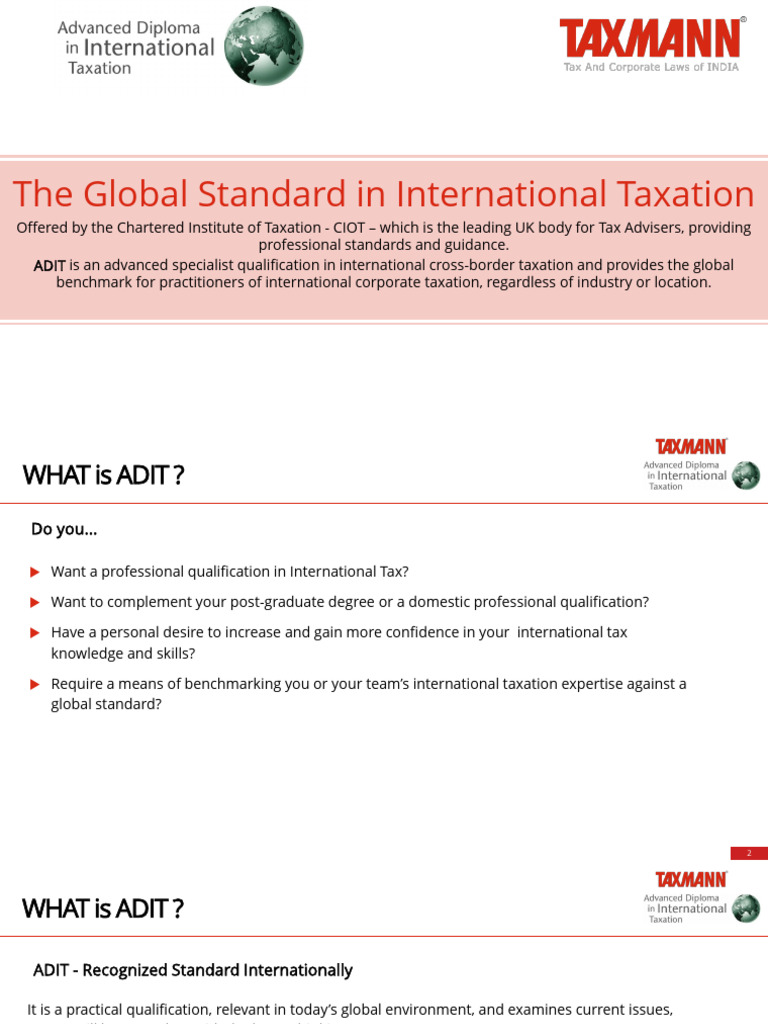 ADIT: Global Qualification in International Tax | PDF | International ...