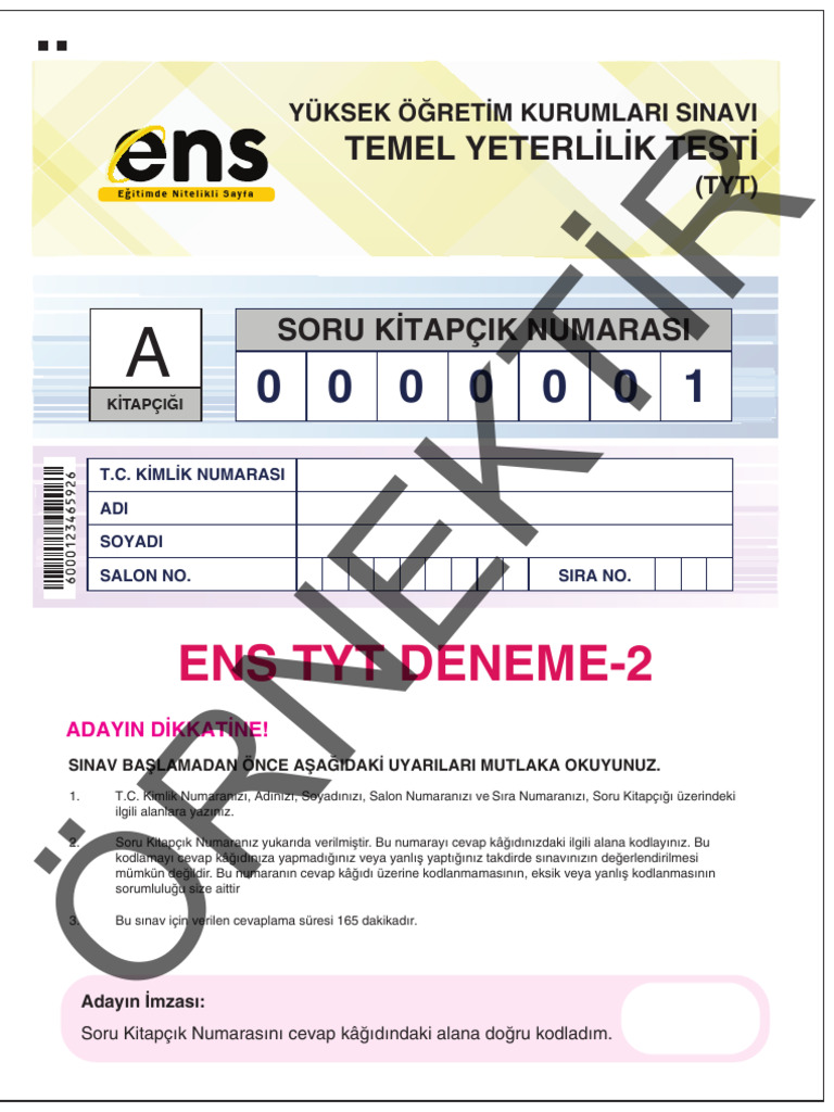 20251204201356-1042-Ens Tyt 2 Ornek PDF | PDF