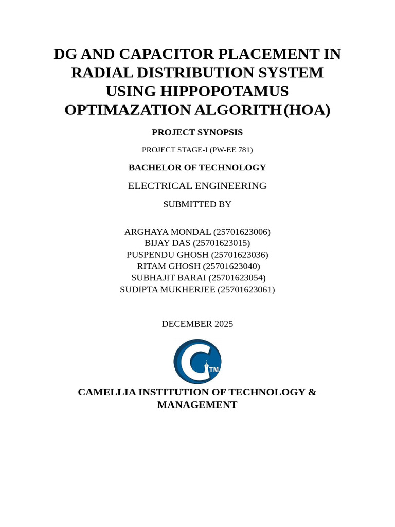 DG and Capacitor Optimization in Power Systems | PDF | Metaheuristic ...