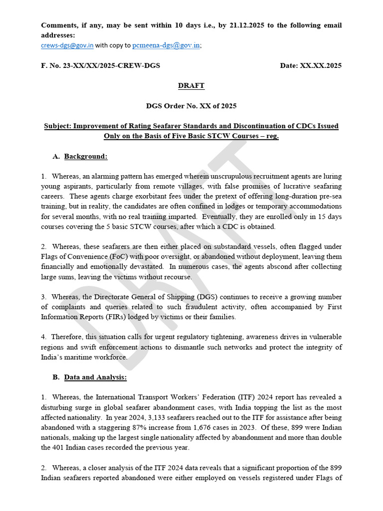 Draft DGS Order XX of 2025 On Discontinuation of C - 251215 - 115341 ...