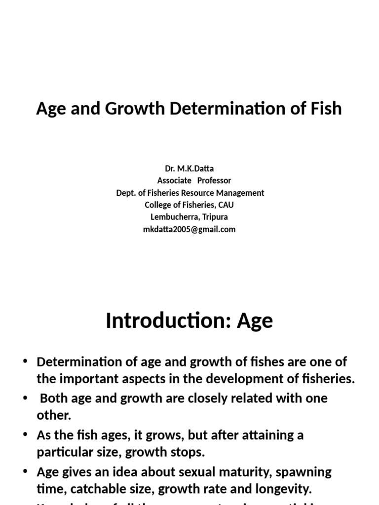 Fish Age and Growth Determination Methods | PDF | Vertebra