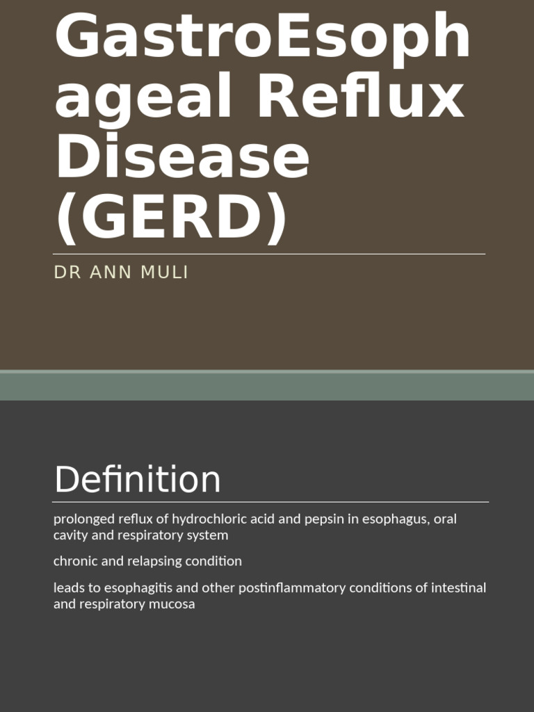 Understanding GERD: Symptoms, Risks, and Treatment | PDF