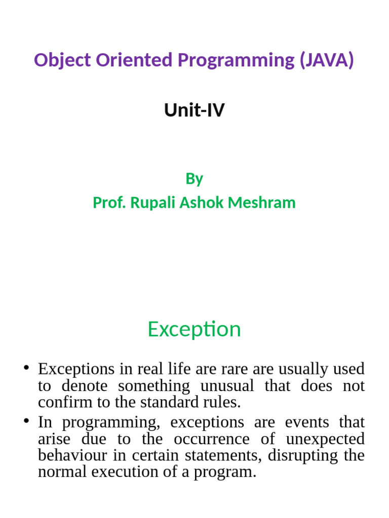 JAVA_Unit_4_RAM | PDF | Method (Computer Programming) | Class (Computer ...