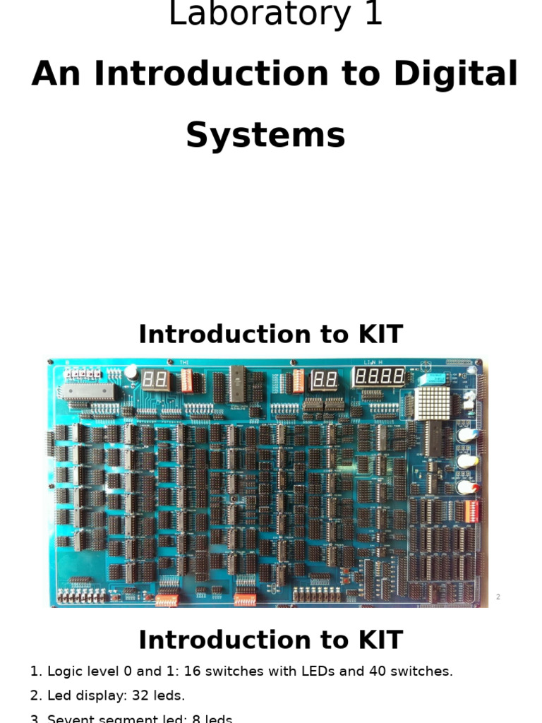 Introduction to Digital Systems Lab | PDF