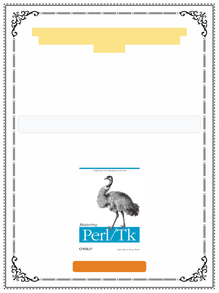 Mastering Perl TK 1st Ed Edition Stephen Lidie Ebook Compact Edition ...