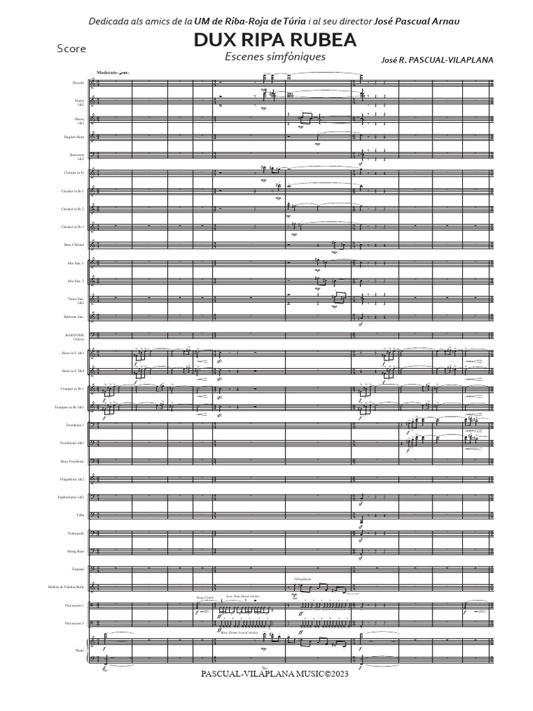 Dux Ripa Rubea - Demo Score | PDF