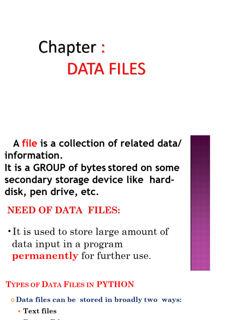 Introduction to Data Files | PDF | Comma Separated Values | Text File