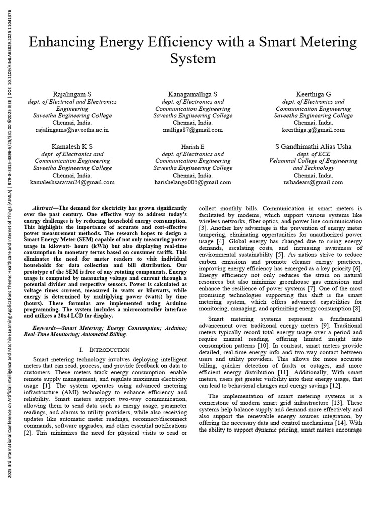 Smart Metering for Energy Efficiency | PDF | Electric Power ...