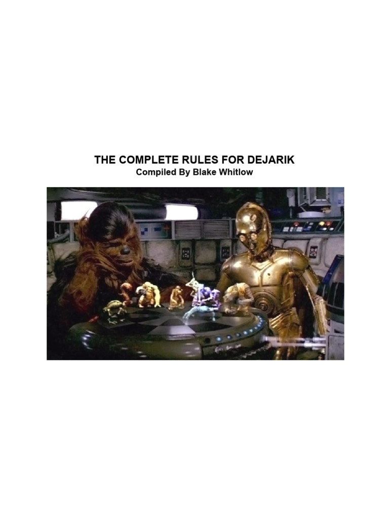 Complete Dejarik Rules & Lore Guide | PDF | Dice | Orbit