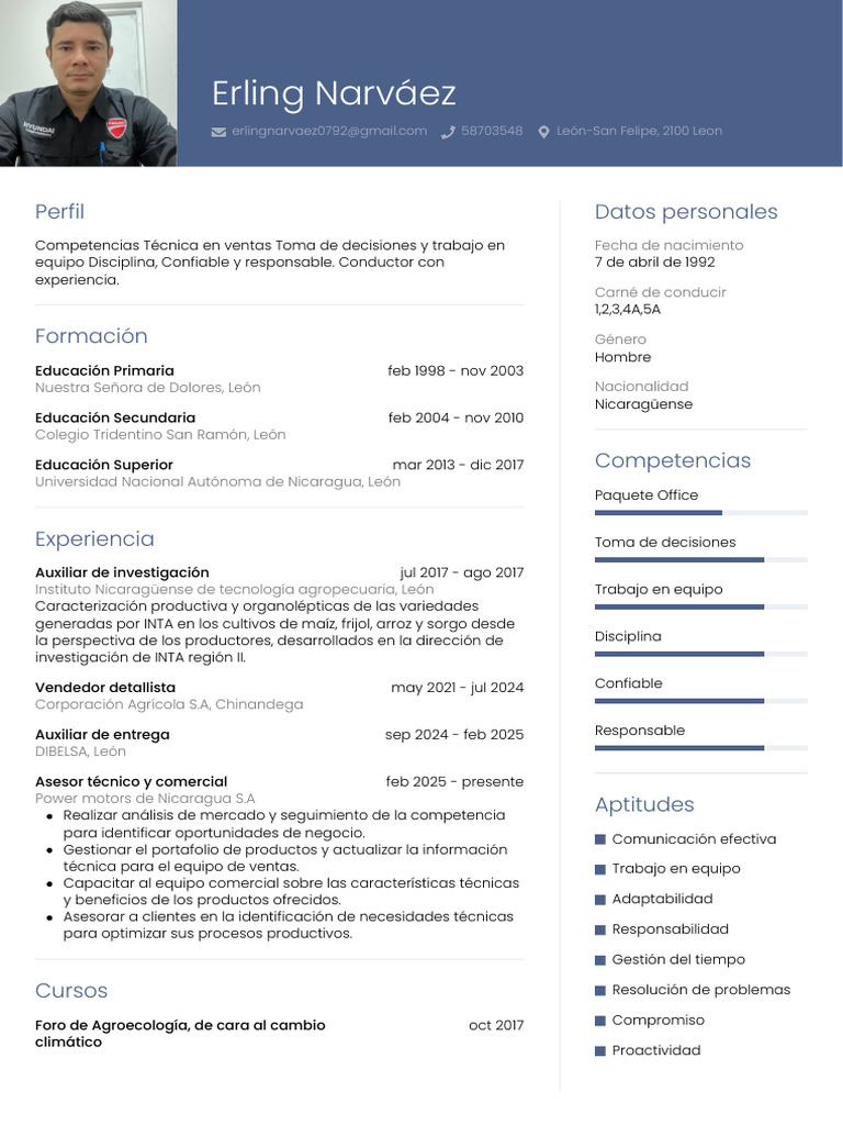 CV1 | PDF | Nicaragua
