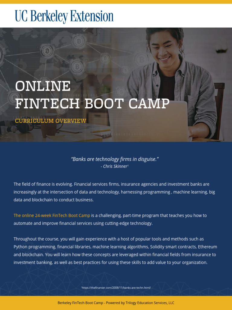 Berkeley Online FinTech Boot Camp | PDF | Machine Learning | Financial ...